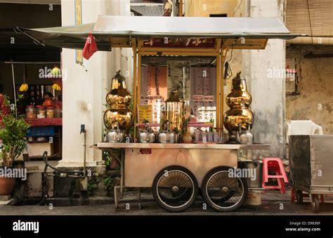 Chinese Tea Stall, George Town, Penang, Malaysia Stock Photo, Royalty ...