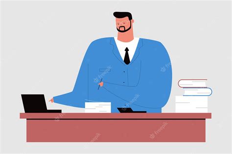 Premium Vector | Accountant cartoon character illustration