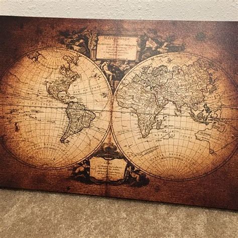 Old World Map Canvas Print Vintage Map Wall Art World Map Wall | Etsy ...