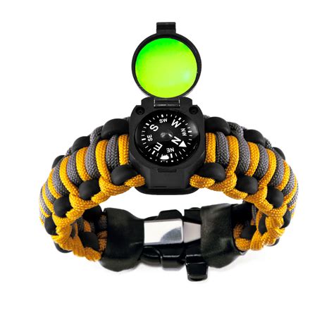 Adventure Paracord Survival Bracelet // Goldenrod (6.5"L // Small ...