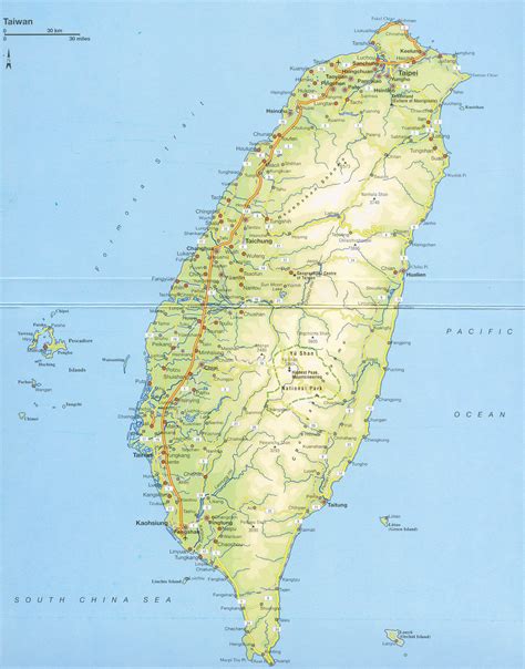 Large detailed road map of Taiwan. Taiwan large detailed road map ...