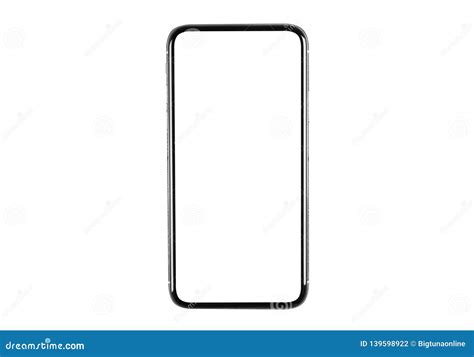 Smartphone with Blank Screen Mock Up. Smartphone Isolated Screen Stock ...