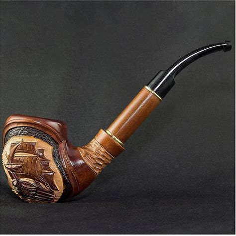 7.36 Long Carved Wooden Smoking Pipe With Cooling & for - Etsy