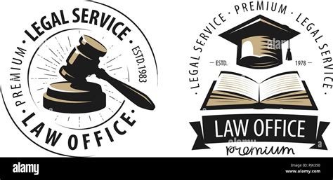 Law office, attorney, lawyer logo or label. Justice symbol. Vector ...