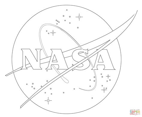 Coloriage - Logo de la NASA | Coloriages à imprimer gratuits