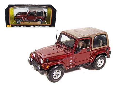 Maisto 31662bk Jeep Wrangler Sahara Black 1-18 Diecast Model Car ...