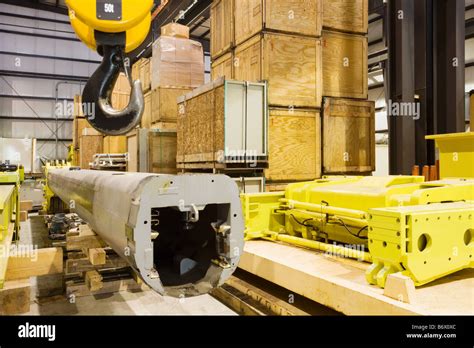 Crates in a warehouse Stock Photo - Alamy