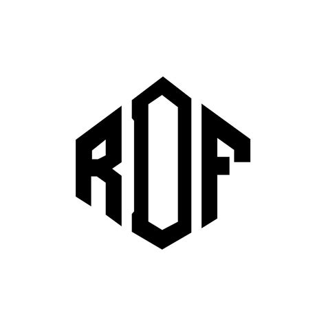 diseño de logotipo de letra rdf con forma de polígono. diseño de ...