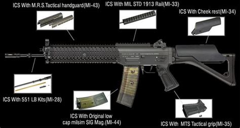 z ICS M.R.S. Tactical Quad Rail Handguard for SIG 551 Series Airsoft ...