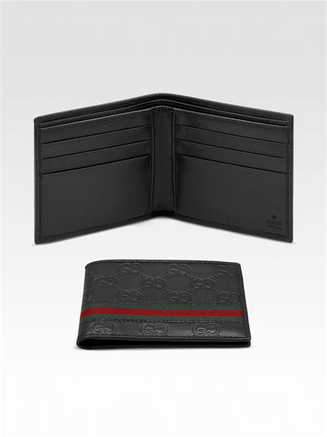 Gucci Bi-fold Wallet in Black for Men | Lyst