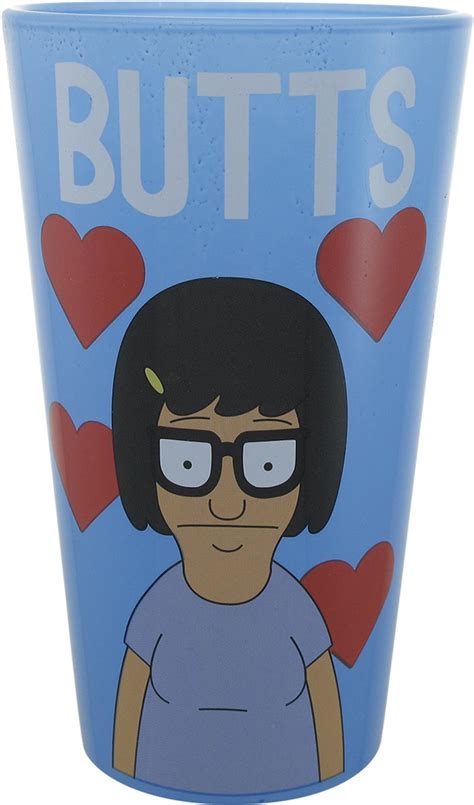 Bob's Burgers Tina Quotes 4 Pint Glass Set