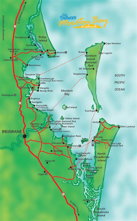 Moreton Bay Australia Beach Map - Moreton Bay Australia • mappery