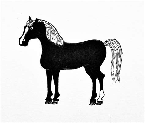 Black Horse Drawing by jonstallion on DeviantArt