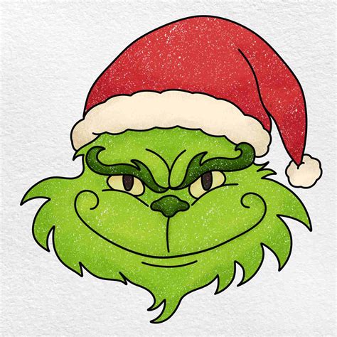 How To Draw A Grinch Face