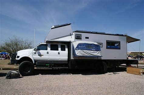 Huge Ford F650 Overbilt Extended Crew Cab Box Camper