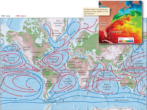 Ocean Currents Map Worksheet