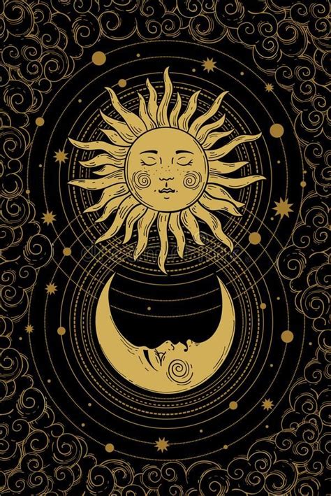 Witchy Wallpaper, Art Wallpaper, Sol And Luna Wallpaper, Sun And Moon ...