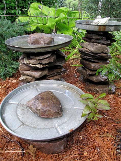 DIY Project : Stacked Stone Bird Baths – Our Fairfield Home & Garden