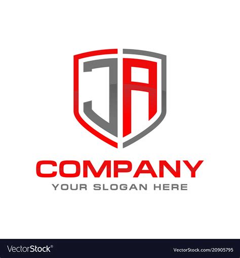 Ja initial logo design Royalty Free Vector Image