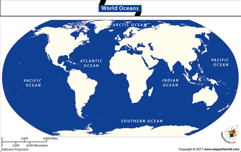 Oceans In The World Map – Interactive Map