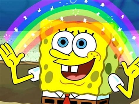 spongebob rainbow Blank Template - Imgflip