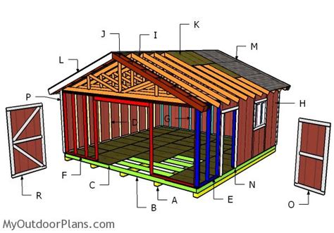 20x20 Shed Plans | MyOutdoorPlans | Free Woodworking Plans and Projects ...