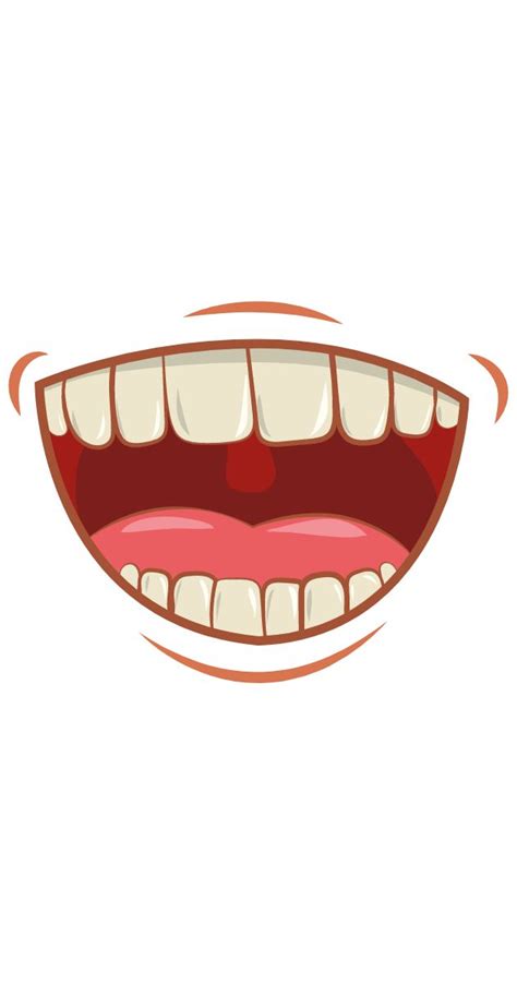 Laughing Mouth with Teeth | Tooth cartoon, Cartoon mouths, Mouth