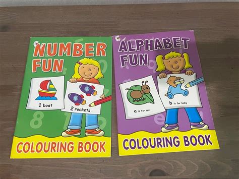 Buku mewarnai colouring books number aplhabet, Buku & Alat Tulis, Buku ...