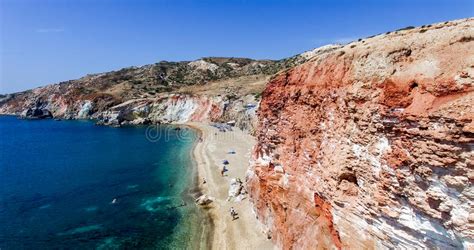 Aerial View of the Beaches of Greek Island of Milos Island Editorial ...