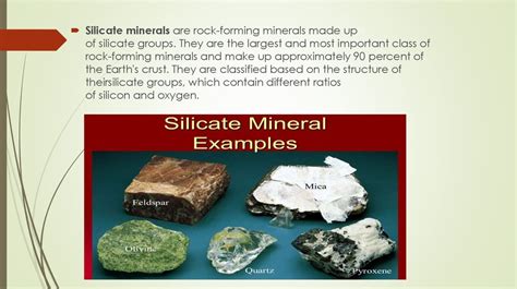 Examples Of Silicate Minerals