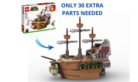 LEGO MOC 71391 Bowser's Airship MOD (3 masts) by Neits89 | Rebrickable ...