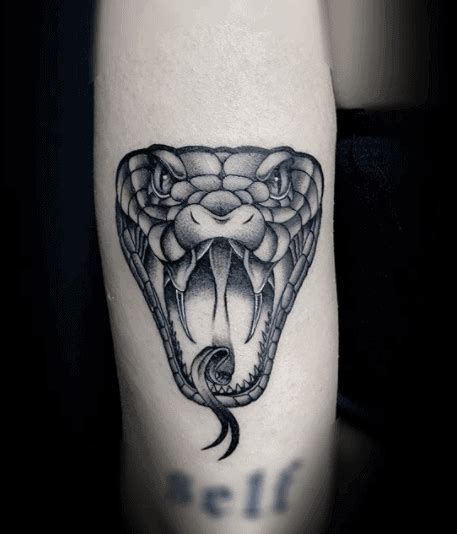 King Cobra Snake Head Tattoo