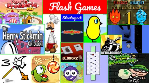 I made a nostalgia pack with just flash games. I know I missed some ...