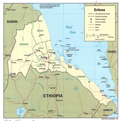 Detailed Map Of Eritrea