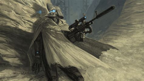 Futuristic sniper soldier wallpaper - Fantasy wallpapers - #25750