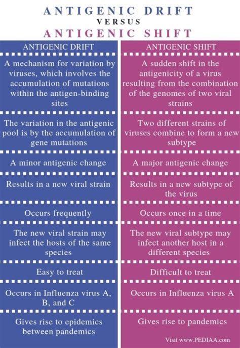 What is the Difference Between Antigenic Drift and Antigenic Shift ...