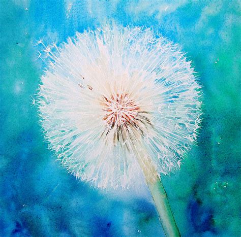 Jade Dandelion Painting by Ruth Harris - Fine Art America