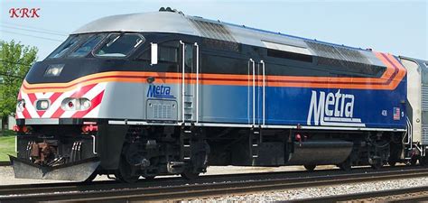 (MP36PH-3S). Metra #408. MPI diesel-electric passenger train ...