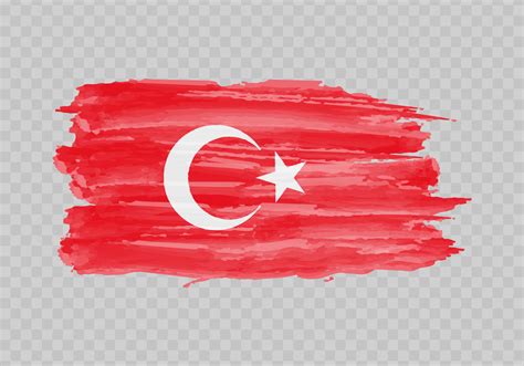 Watercolor painting flag of Turkey 22753762 Vector Art at Vecteezy