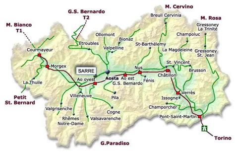 Map of Aosta Valley 2 • Mapsof.net