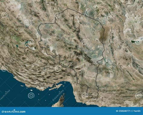 Kerman, Iran. High-res Satellite. No Legend Stock Image - Image of ...