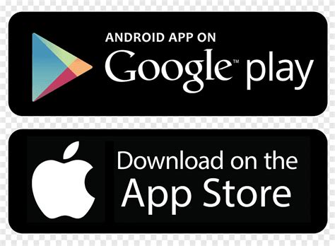 Google play и логотипы App Store, Android App Store, кнопка ...