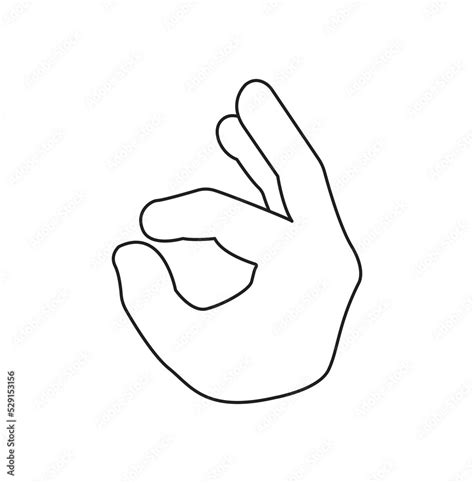 Okay hand emoji vector gesture symbol Stock Vector | Adobe Stock