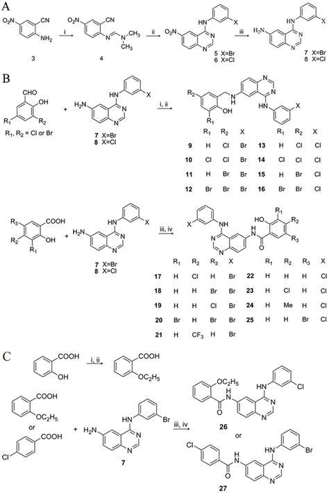 Synthesis of the designed compounds. (A) Synthesis of intermediates ...