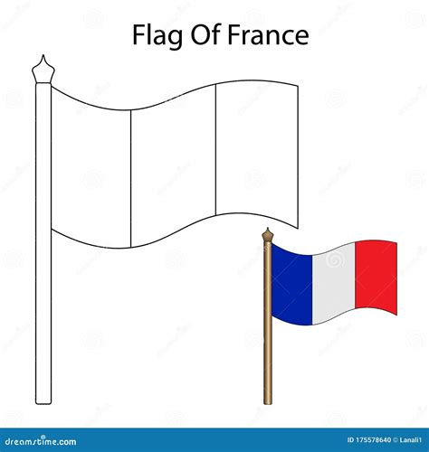 Vector Illustration of the National Flag of France. Coloring Pages for ...