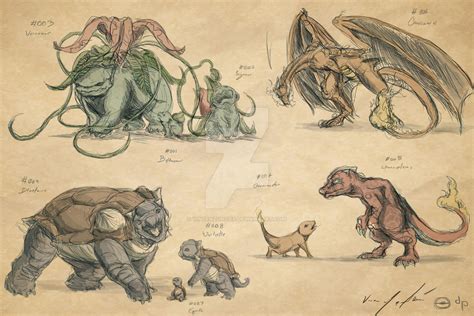 Realistic Pokemon Sketches- Page 1 by TopHatTruffles on DeviantArt