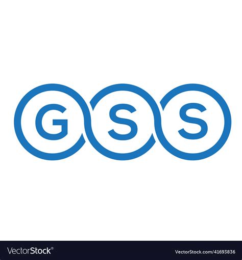 Gss letter logo design on white background Vector Image