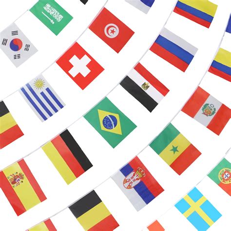 Anley 32 Countries String Flag, International Bunting Pennant Banner ...