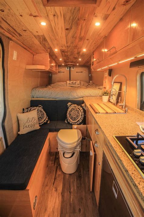 #van #vanlife #toilet #bathroom #kitchen #bedroom #interiors #sprinter ...