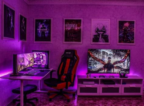 Gamer Bedroom Ideas, Bedroom Setup, Gamer Room, Dream Bedroom, Bedroom ...